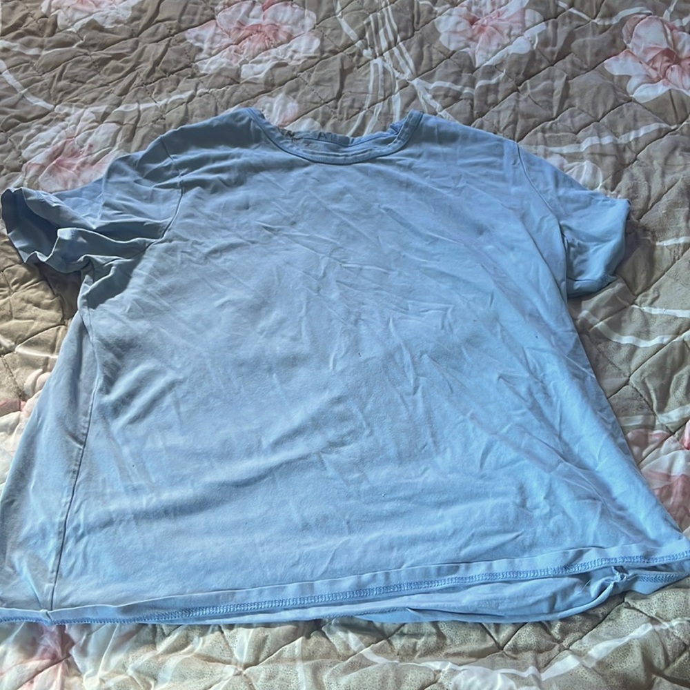 Blue athletic shirt